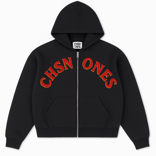 Black and Red zip hoodie