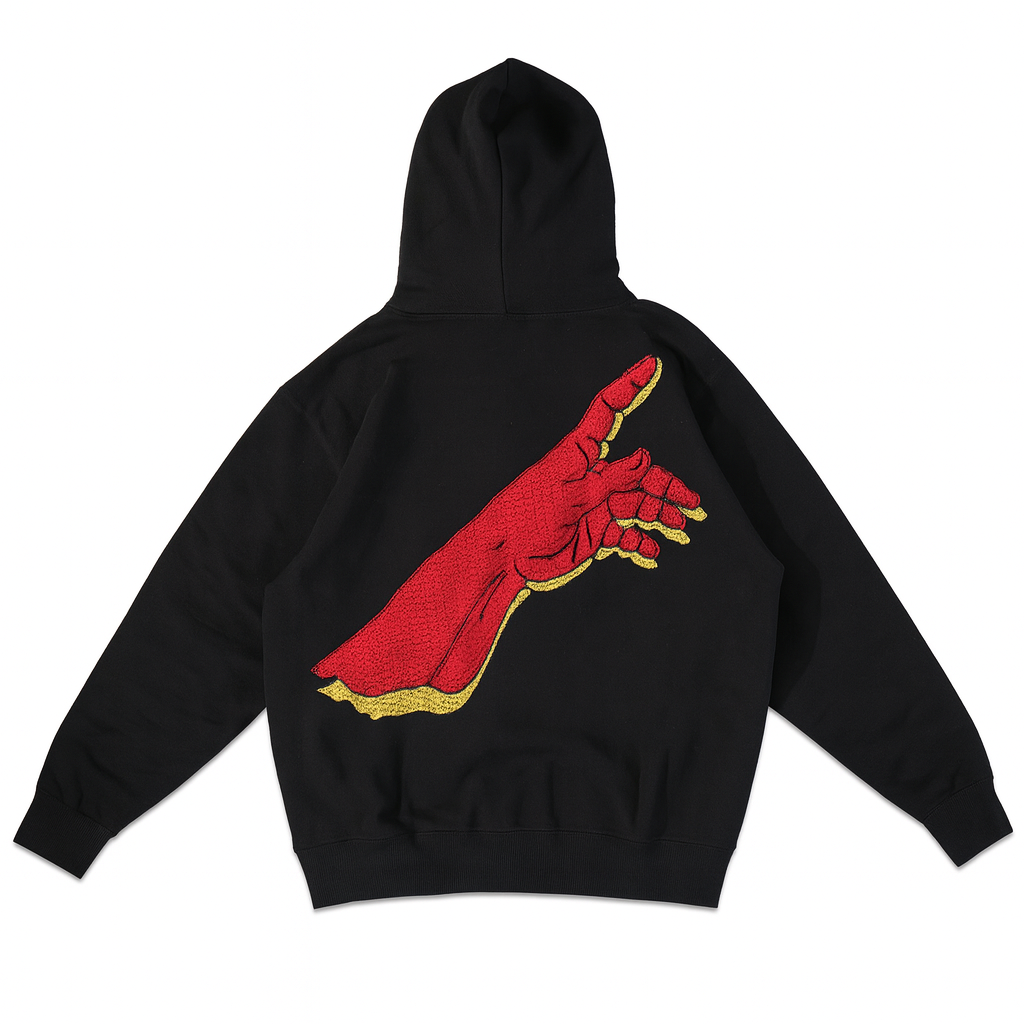 Black and Red zip hoodie