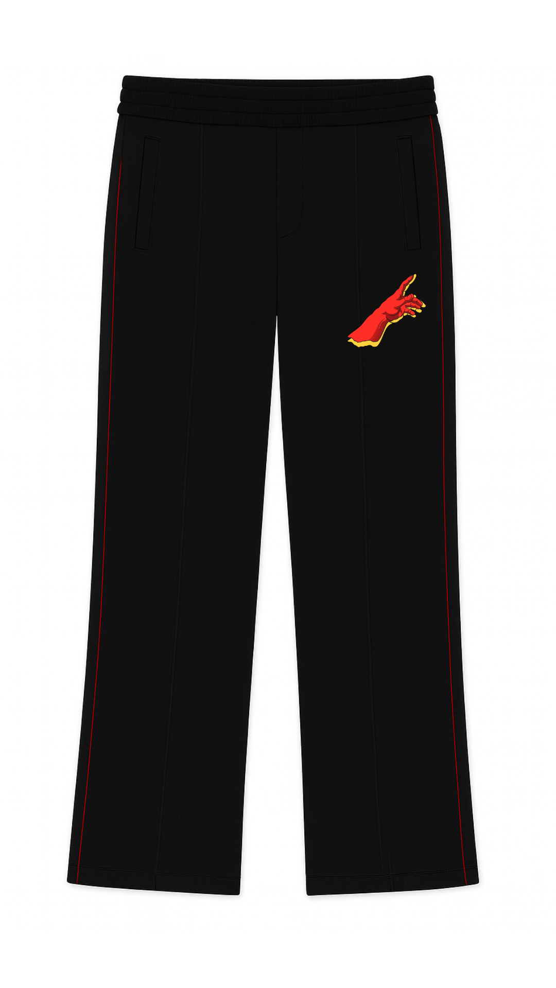Black and red Tracksuit bottoms